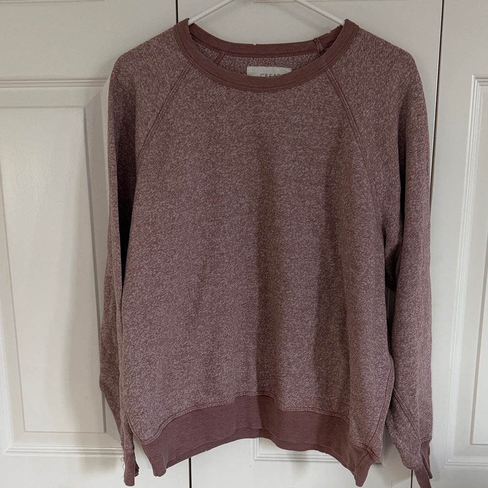 THE GREAT. Women's Dusty Rose Crew Neck Sweater